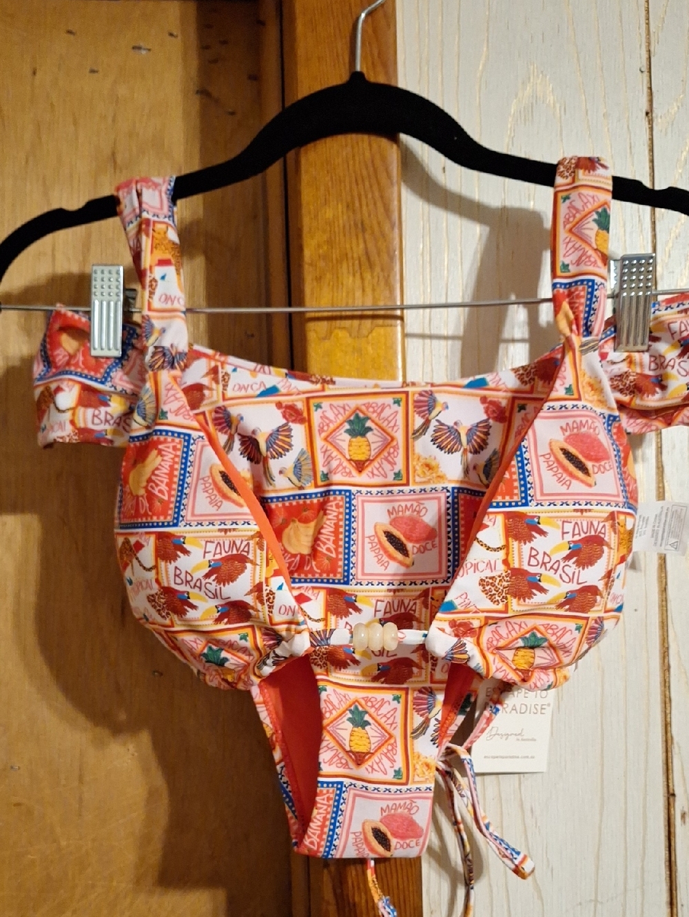 Brazilian Print Pink & Orange Bikini Set